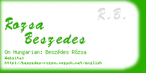 rozsa beszedes business card