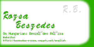 rozsa beszedes business card